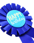 Party Badge (Blue Happy Birthday)