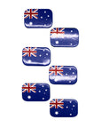 Australian Flag Rectangle Badges (6pcs)