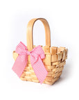 Little Red Ribbon Woven Basket