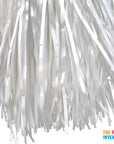 White Tinsel Pom Poms