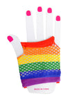 Rainbow Fishnet Gloves (Short)