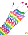 Rainbow Fishnet Gloves (Horizontal Stripe)