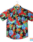 Adult Hawaiian Shirt (Orange Hibiscus)