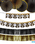 Black and Gold Birthday Decoration Kit (Dots)
