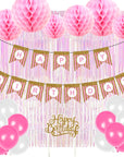 Iridescent Pink Birthday Decoration Kit