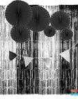 Black and Silver Party Decoration Kit