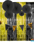 Black and Gold Party Decoration Kit