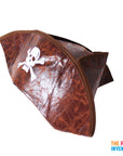 Deluxe Brown Pirate Captain Hat