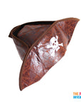 Deluxe Brown Pirate Captain Hat