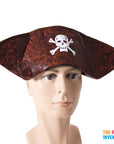 Deluxe Brown Pirate Captain Hat
