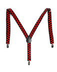 Black and Red Checkered Suspender