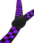 Black and Purple Checkered Suspender