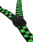 Black and Green Checkered Suspender