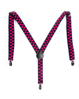 Black and Pink Checkered Suspender