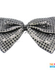 Jumbo Sequin Bow Tie (Black)