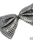 Jumbo Sequin Bow Tie (Black)
