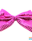 Jumbo Sequin Bow Tie (Hot Pink)