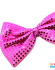 Jumbo Sequin Bow Tie (Hot Pink)