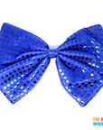 Jumbo Sequin Bow Tie (Dark Blue)