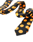 Long Slim Dotted Tie (Orange)