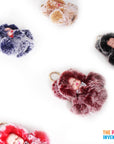 Fluffy Baby Bear Frosted Key Ring