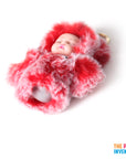 Fluffy Baby Bear Frosted Key Ring