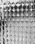 Silver Metallic Grid Block Foil Curtains