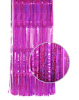 Hot Pink Sparkly Metallic Curtain