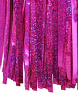Hot Pink Sparkly Metallic Curtain