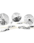 Metallic Silver Cocktail Umbrella Picks (12pk)