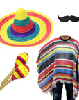 Deluxe Adult Mexican Costume Kit (Rainbow)