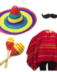 Deluxe Adult Mexican Costume Kit (Red Thin Stripe)