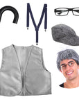 Old Man Grandpa Costume Kit (Children/Adult)