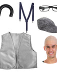 Old Man Grandpa Costume Kit (Children/Adult)