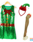 Ladies Christmas Elf Costume Kit