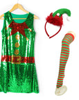 Ladies Christmas Elf Costume Kit