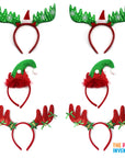 Christmas Headband Photo Prop Kit (6 pack)