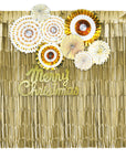 Matte Christmas Party Decoration Kit (Red/Gold)