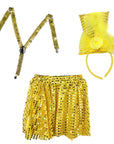 Kids/Adults Christmas Sequin Costume Kit (Gold)
