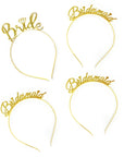 Gold Bride & Bridesmaid Headband Set