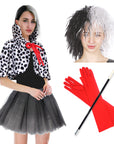 Deluxe Cruel Dalmatian Lady Costume Kit (Kids/Adult)