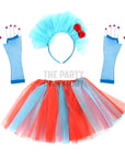 Silly Blue & Red Girl Costume Kit - Basic (Kids/Adults)