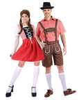 Adult Beer Festival Couple Costume Set (Red)