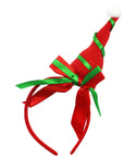 Elf Hat Christmas Headband with Bow