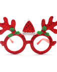 Sparkly Red Reindeer Christmas Party Glasses