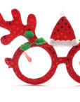 Sparkly Red Reindeer Christmas Party Glasses