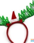 Sparkly Green Reindeer Ears Christmas Headband