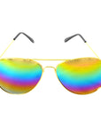 Aviator Party Glasses (Rainbow Mirror Lens)