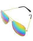 Aviator Party Glasses (Rainbow Mirror Lens)