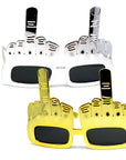 Metallic Middle Finger Party Glasses